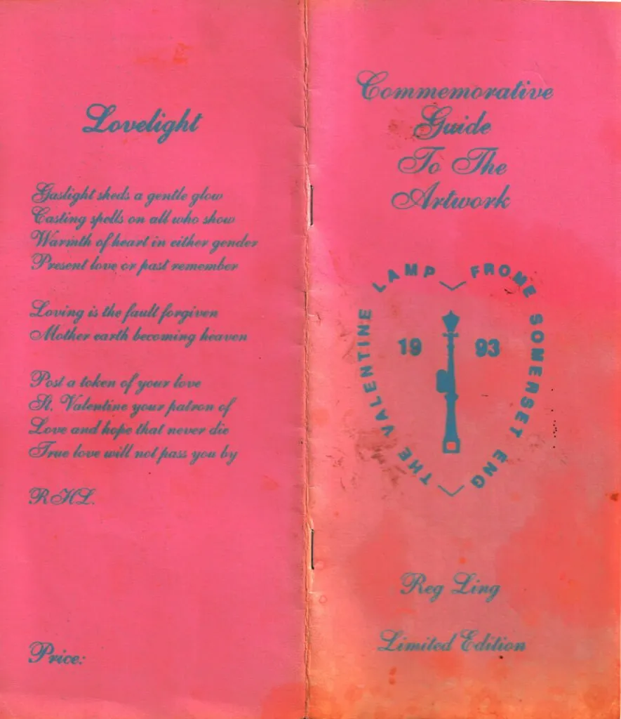 Cover of Reg Ling’s commemorative guide to artwork from the first lamp lighting, 14 February 1993.